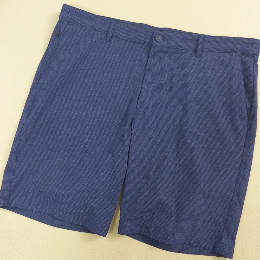 Tommy Bahama Performance Shorts Mens 38 Blue Textured Stretch Golf Casual